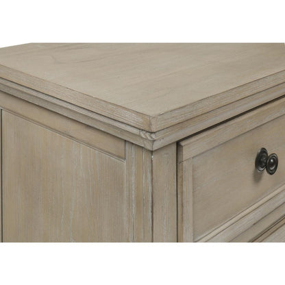 Furniture Allegra Solid Wood Engineered Wood Dresser in Pewter
