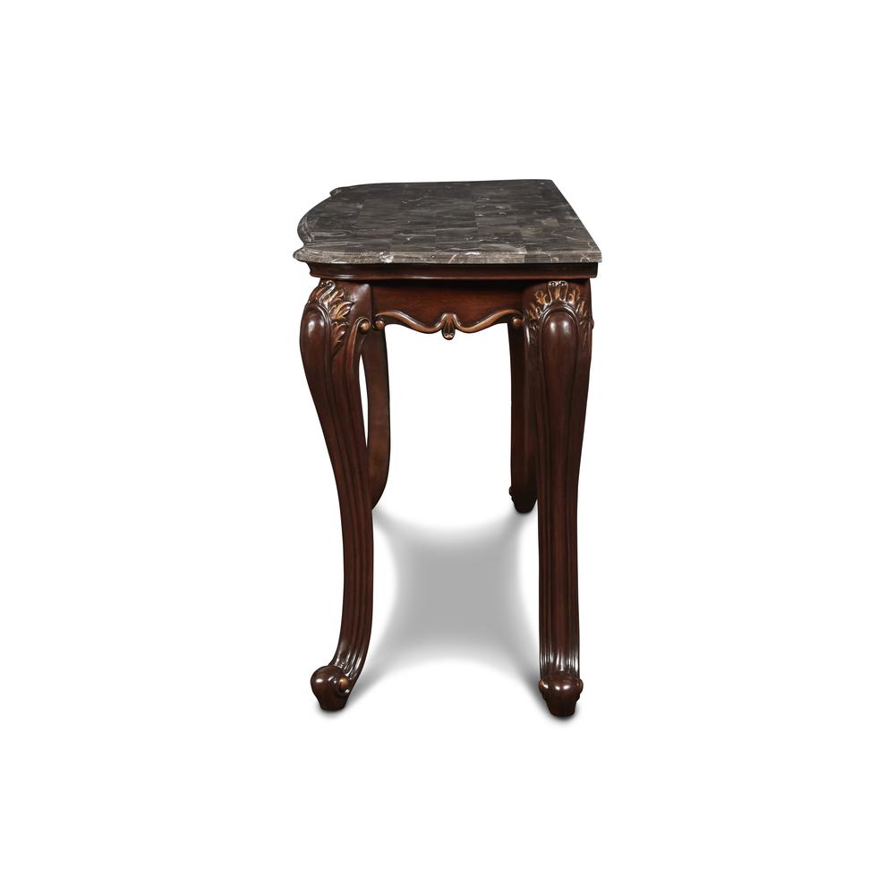 Furniture Constantine Wood Console Table with Rolled Feet in Cherry