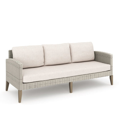 Carezza 6-Piece Wood Patio Conversation Set, Taupe