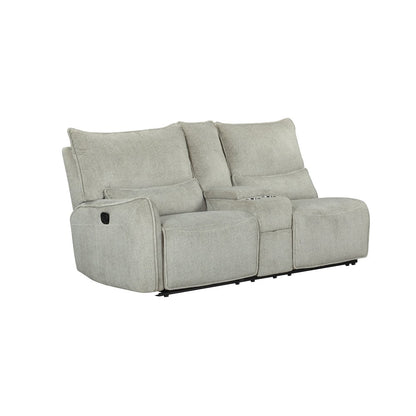 Remsen 3-Piece Polyester Fabric Manual Sectional in Latte