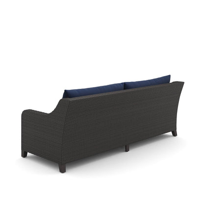 Skye 2 Pc Sofa And Slat Top Coffee Table Set-Blue