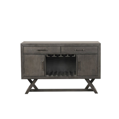 High Line Wood 2-drawer Server, Coffee