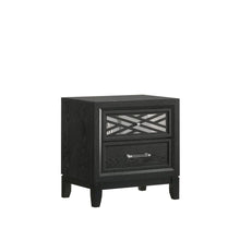 Black 2 Drawer Nightstand – Solid Night Stand Black Wood Bedroom Chest