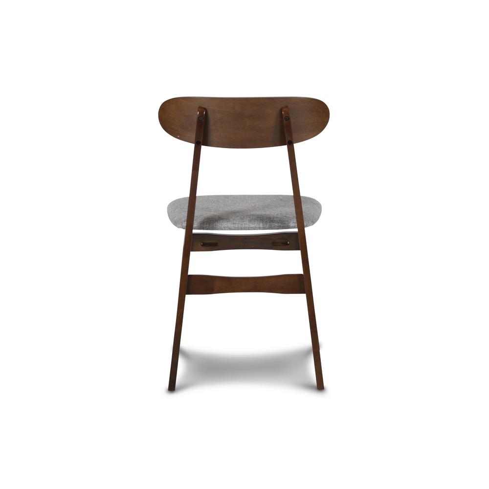 Furniture Morocco Dining Chair with Cushion- Set of 2- Gray