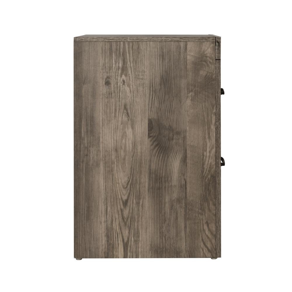 Elegant 2 Drawer Wooden Nightstand – Black Wood Nightstand for Bedroom Use
