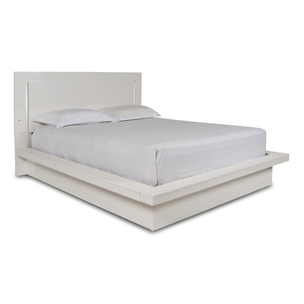 Furniture Sapphire Contemporary Solid Wood 6/6 Ek Bed in White