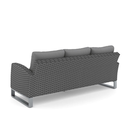Fiji 2 Pc Sofa And Slat Top Coffee Table Set-Gray