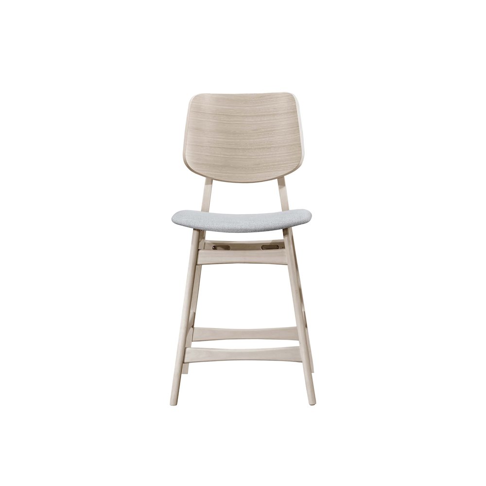 Oscar Wood Counter Chair in White Ash/Gray (Set of 4)