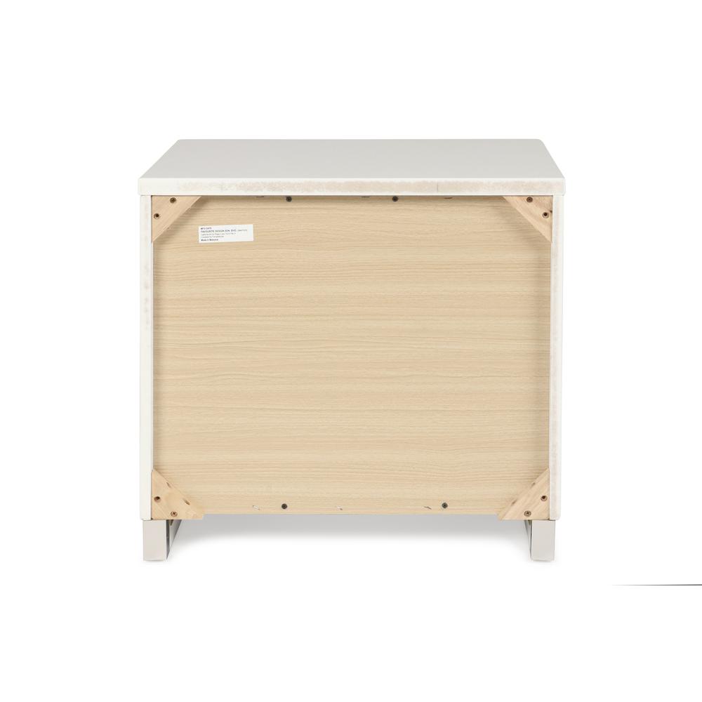 Furniture Sapphire Solid Wood 2-Drawer Nightstand in White