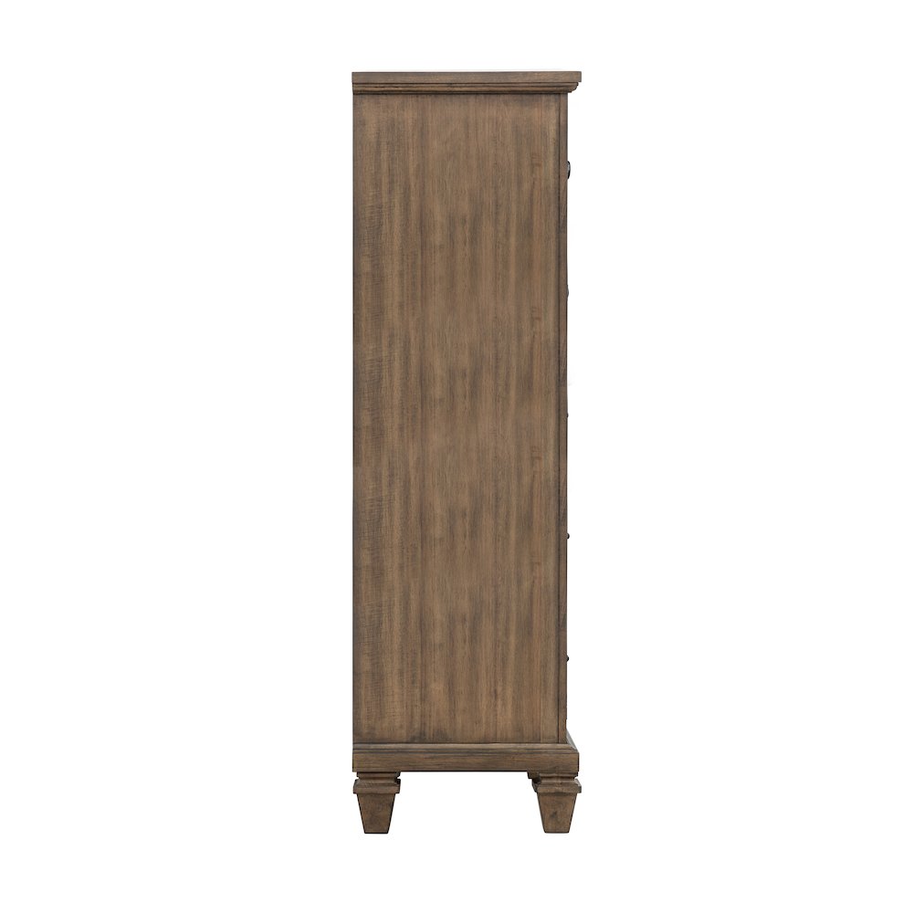 Mariana Wood 5-Drawer Chest, Vintage Mocha