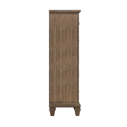 Mariana Wood 5-Drawer Chest, Vintage Mocha