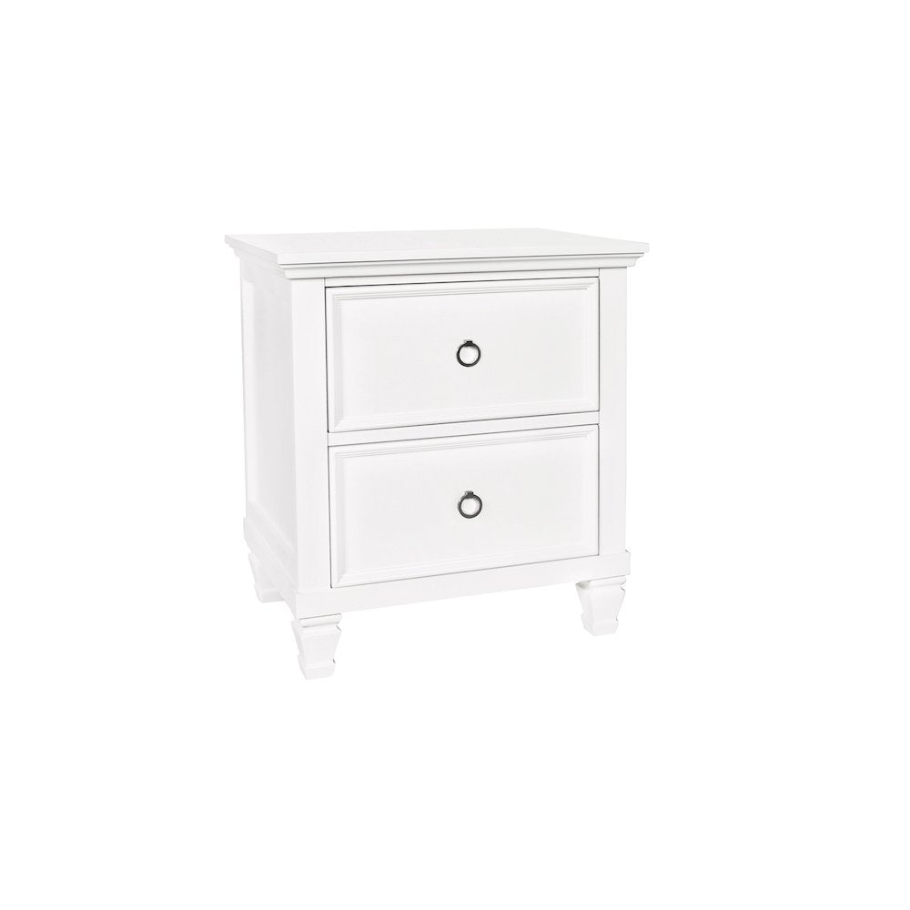 Tamarack Wood 2-Drawer Nightstand in White