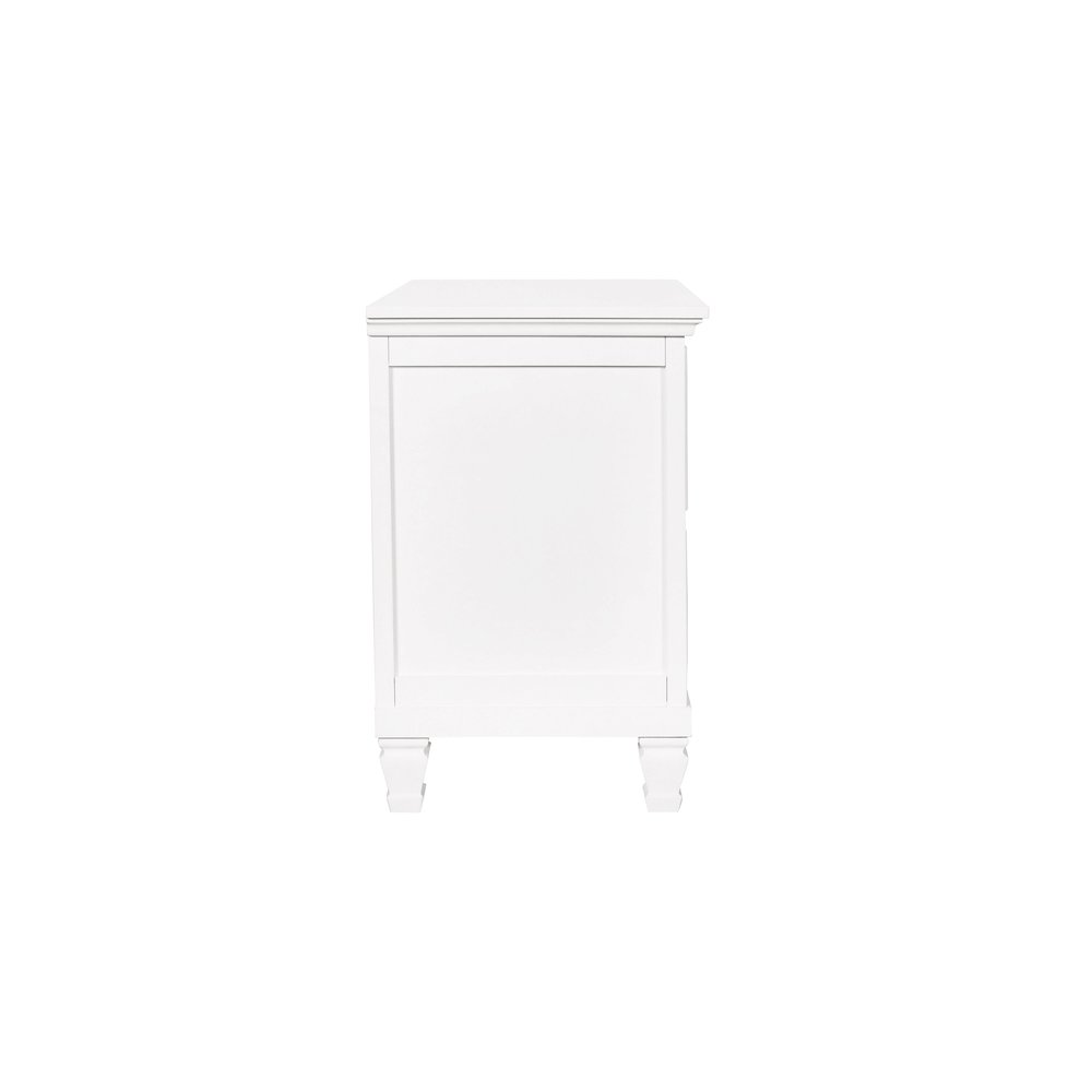 Tamarack Wood 2-Drawer Nightstand in White