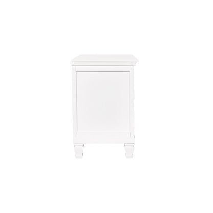 Tamarack Wood 2-Drawer Nightstand in White