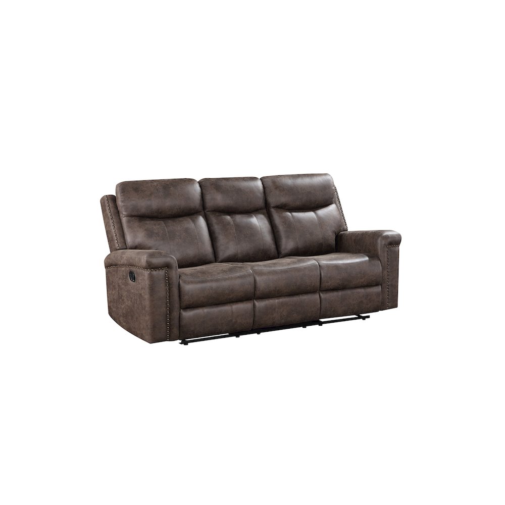 Quade Sofa W/Dual Recliner-Mocha