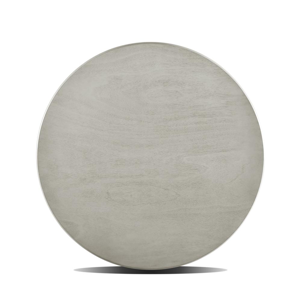 Furniture Pascal 47" Wood Round Dining Table in Driftwood