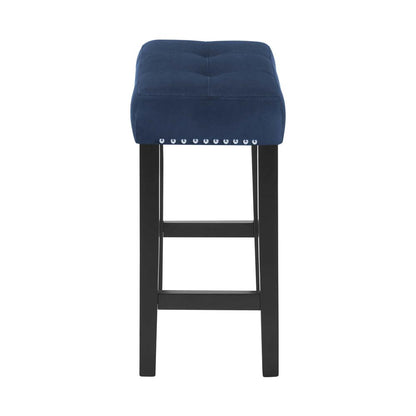 Furniture Celeste 4-Piece Faux Marble & Wood Bar Set in Blue