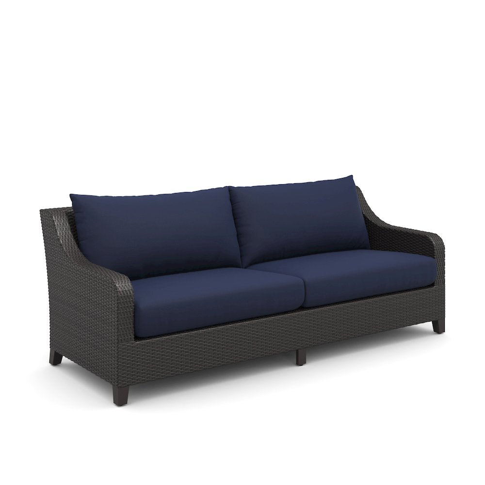 Skye 2 Pc Sofa And Slat Top Coffee Table Set-Blue