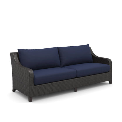 Skye 2 Pc Sofa And Slat Top Coffee Table Set-Blue