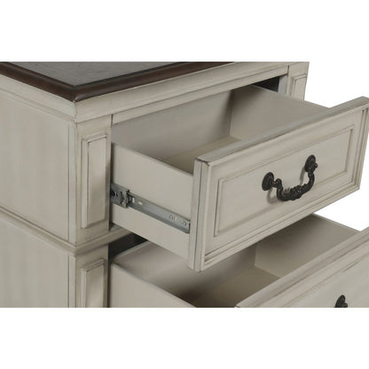 Anastasia Wood Nightstand in Ant. White (Set of 2)
