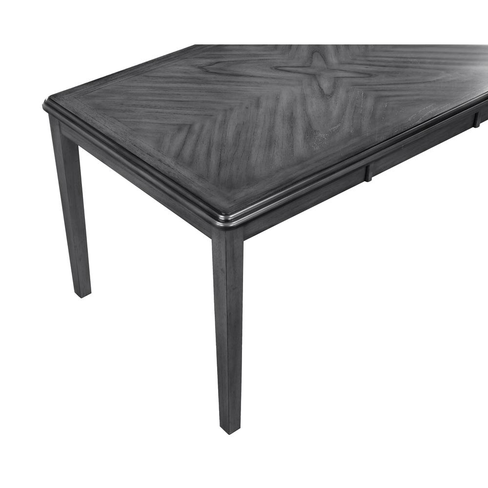 Gia 5-Piece 60" Wood Rectangle Dining Set with 4 Chairs in Gray