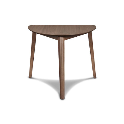 Furniture Oscar 32" Solid Wood Triangle Corner Table in Walnut