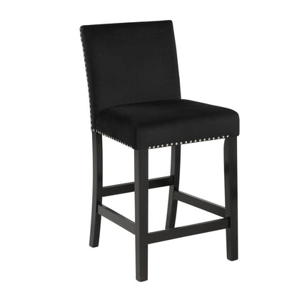 Furniture Celeste 5-Piece Faux Marble & Wood Counter Set in Black
