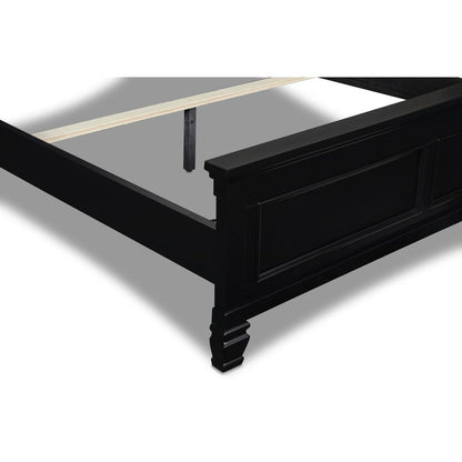 Furniture Tamarack Contemporary Solid Wood 4/6 Full Bed in Black