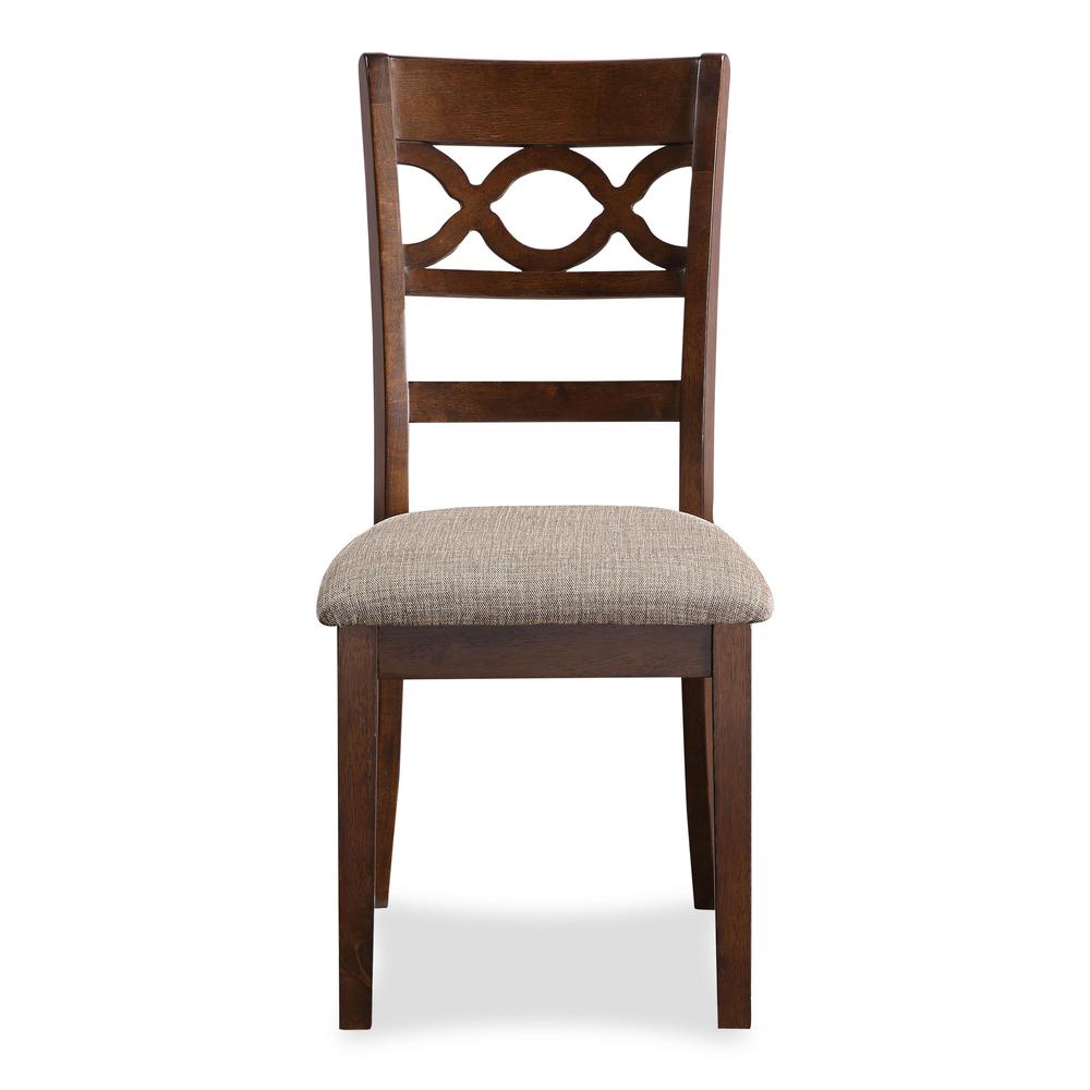 Cori 5-Piece Wood Round Dining Table Set with 4 Chairs in Cherry