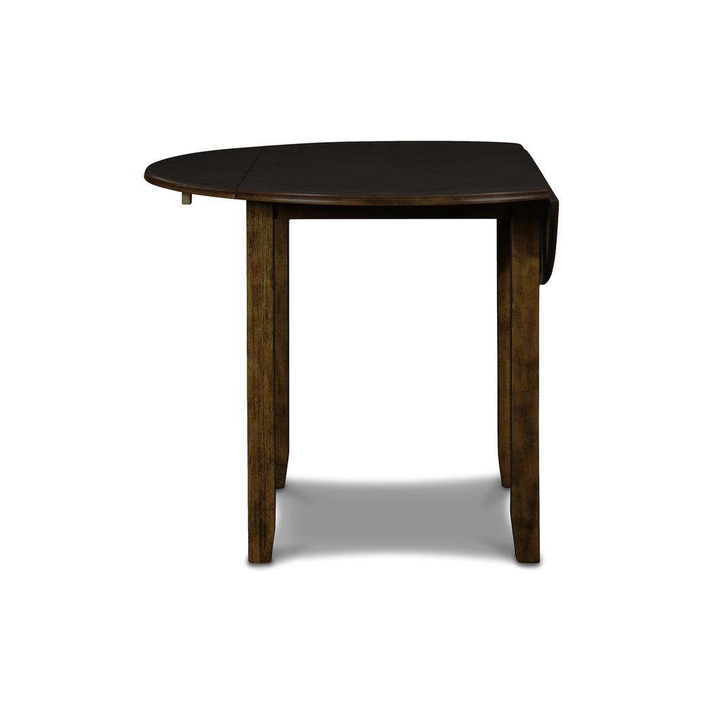 Furniture Gia Solid Wood Dining Drop Leaf Table 2 Chairs in Brown