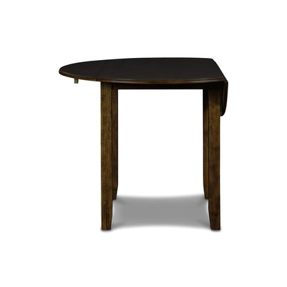 Furniture Gia Solid Wood Dining Drop Leaf Table 2 Chairs in Brown