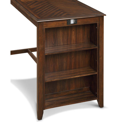 Amy 5-pc Wood Rectangle Counter Set with 4 Chairs in Cherry