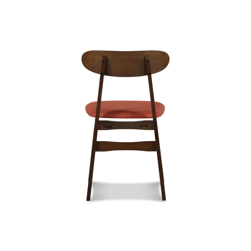 Furniture Morocco 5-Piece Mid-Century Wood Dining Set in Orange