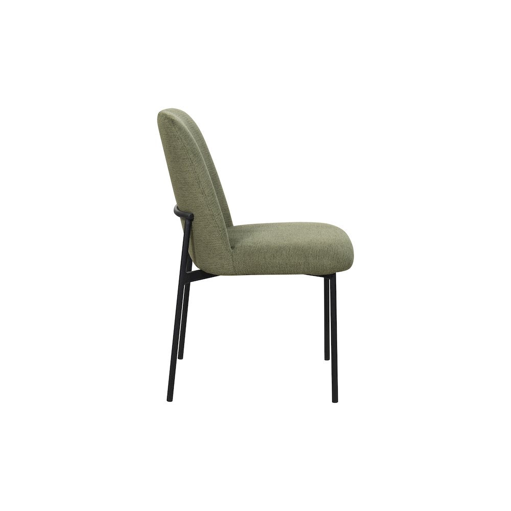 Erik Metal & Fabric Side Chair (Set of 2), Green