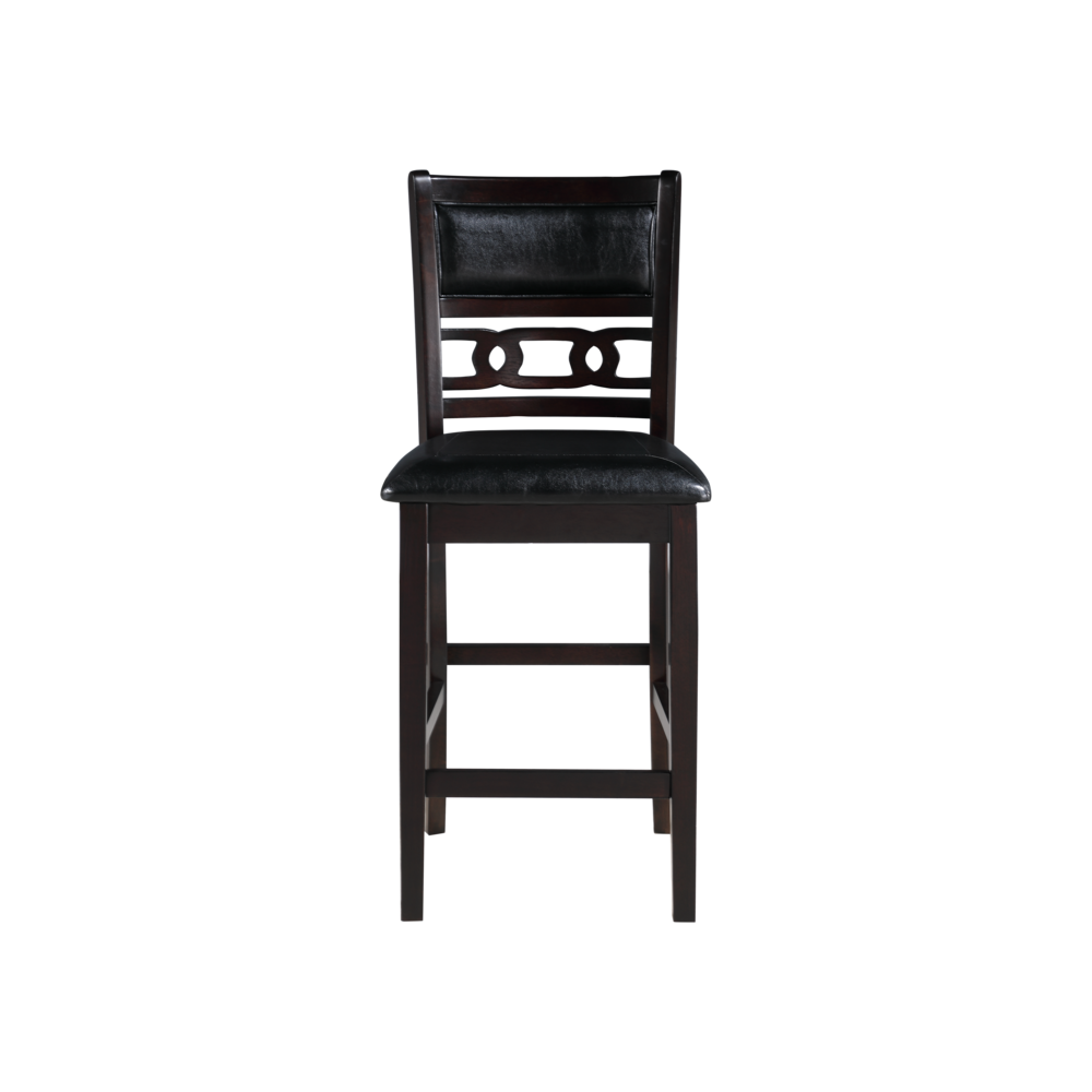 Furniture Gia 5-Piece Transitional Wood Counter Set in Ebony