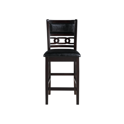 Furniture Gia 5-Piece Transitional Wood Counter Set in Ebony