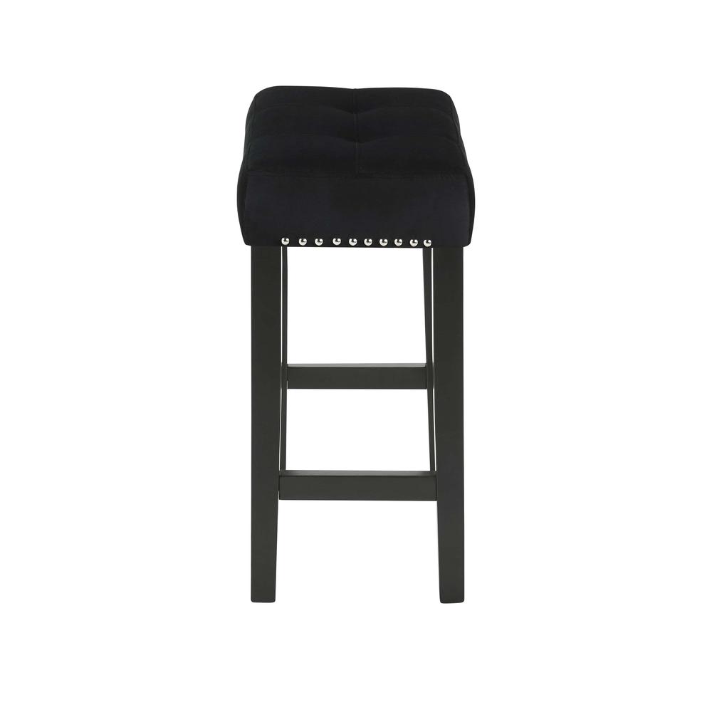 Furniture Celeste 4-Piece Faux Marble & Wood Bar Set in Black