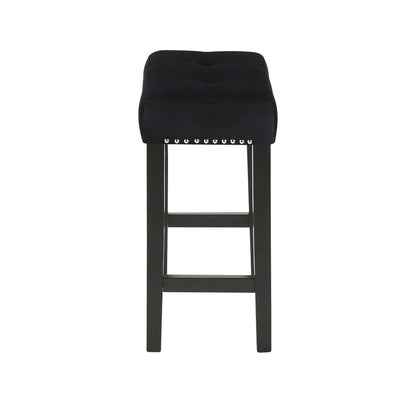 Furniture Celeste 4-Piece Faux Marble & Wood Bar Set in Black