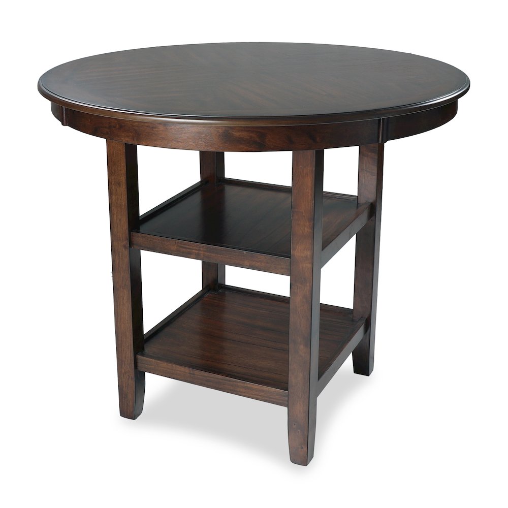 Furniture Mitchell 5-Piece Transitional Wood Counter Set in Cherry