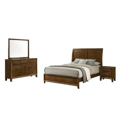 Ballard 4-Piece Wood Queen Bedroom Set in Walnut