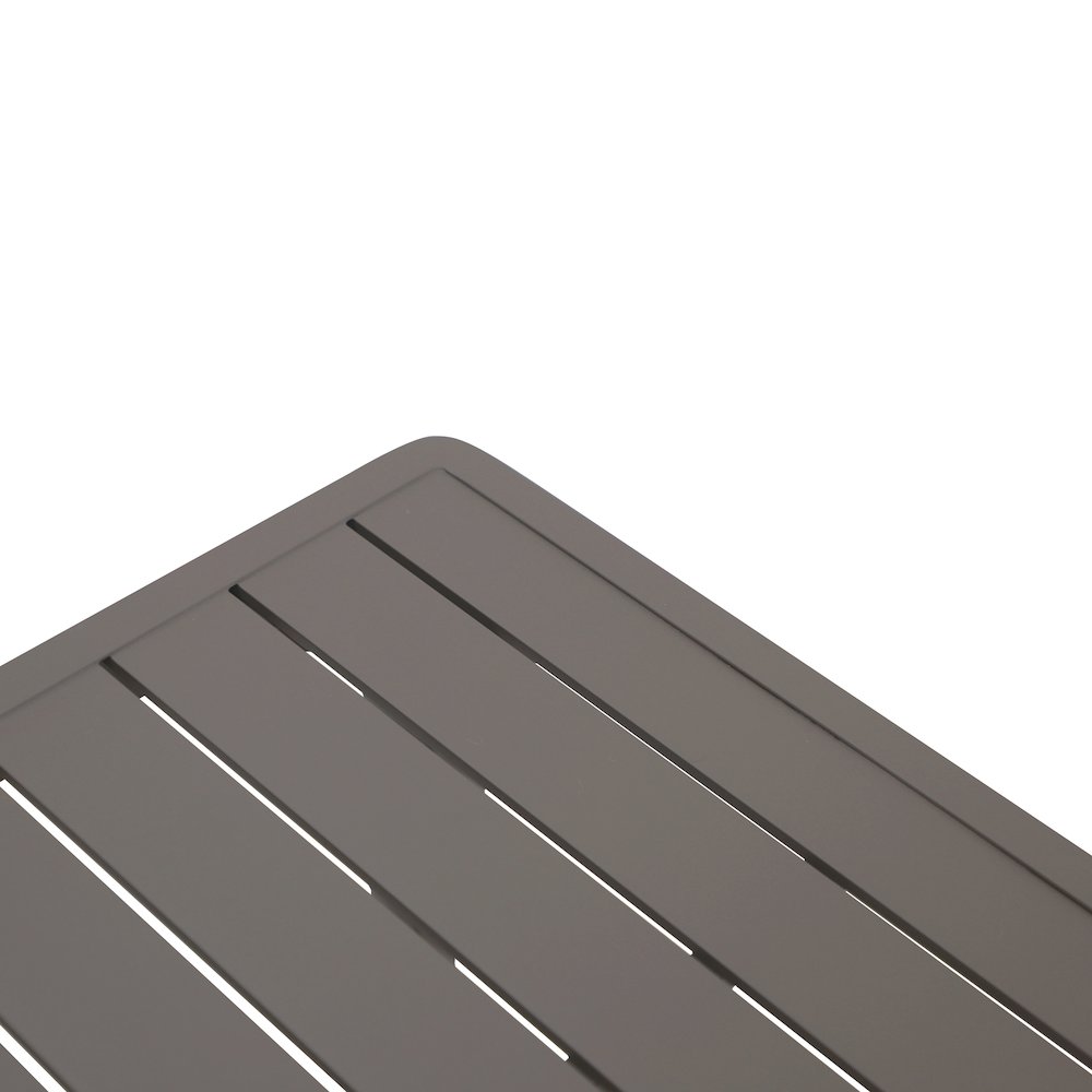 Genova Metal Patio Coffee Table in Brown