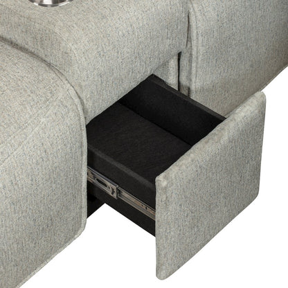 Remsen 3-Piece Polyester Fabric Manual Sectional in Latte