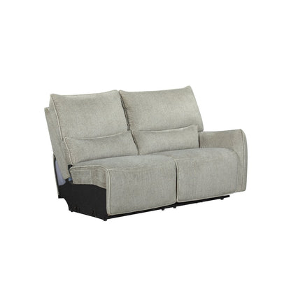 Remsen 3-Piece Polyester Fabric Manual Sectional in Latte