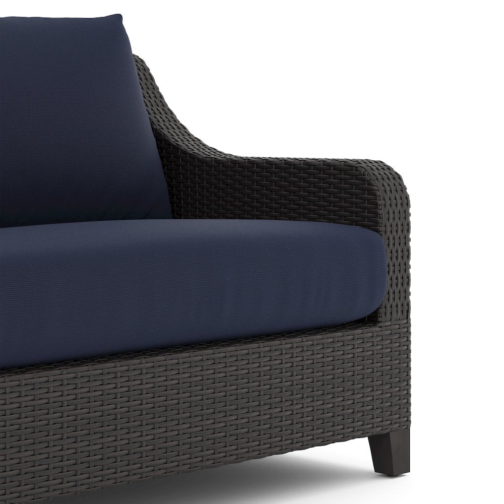 Skye 2 Pc Sofa And Slat Top Coffee Table Set-Blue