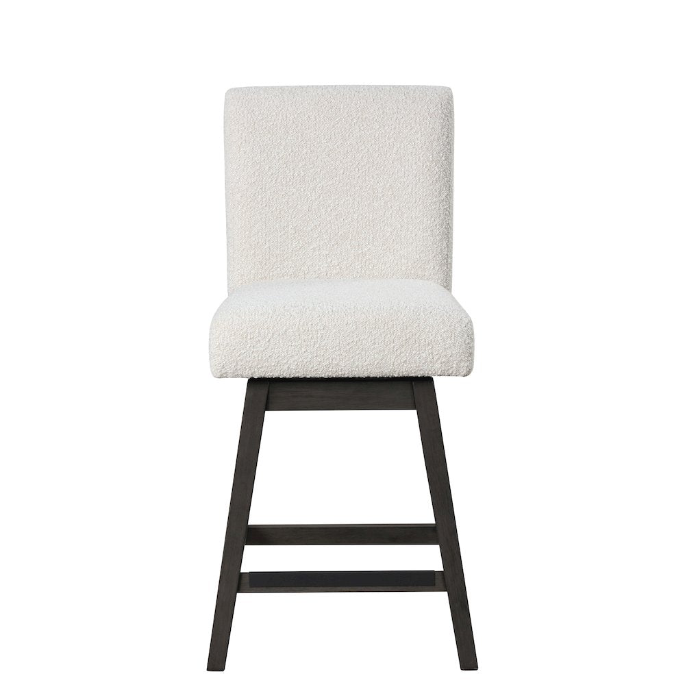 High Line 5-Pc Counter Table Set with Swivel Chairs, White
