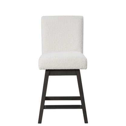 High Line 5-Pc Counter Table Set with Swivel Chairs, White