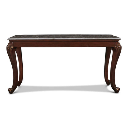 Furniture Constantine Wood Console Table with Rolled Feet in Cherry