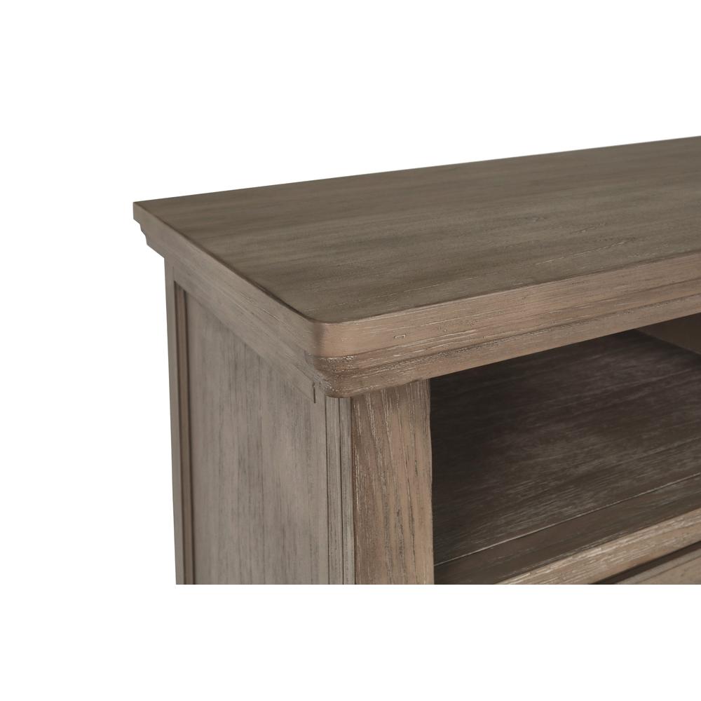 Furniture Allegra 2-Drawer Wood Media Console in Pewter