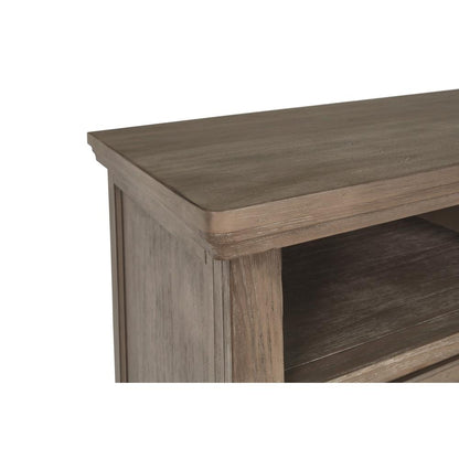 Furniture Allegra 2-Drawer Wood Media Console in Pewter