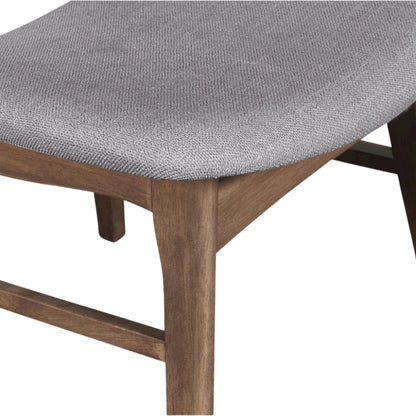 Wood Dining Chair Set of 2 Mid-Century Dark Gray